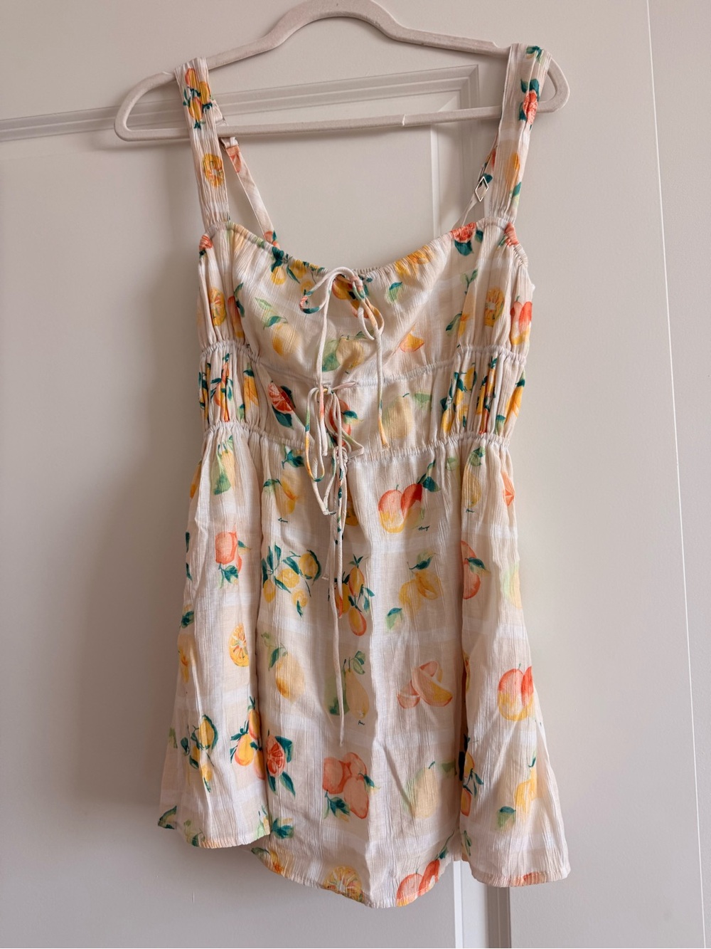 Abercrombie & Fitch White Floral Tie-Front Dress